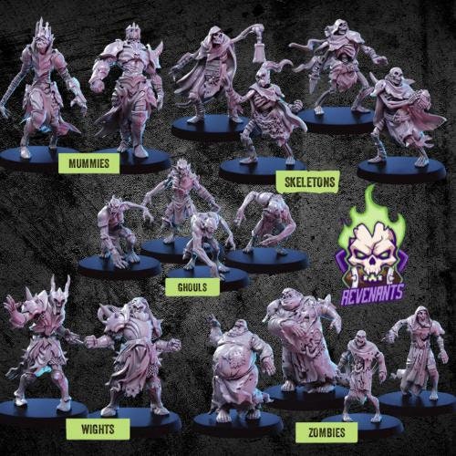 Londo Bay Revenants | Undead Team | 16 Models | Fantasy Football | Big Child Creatives