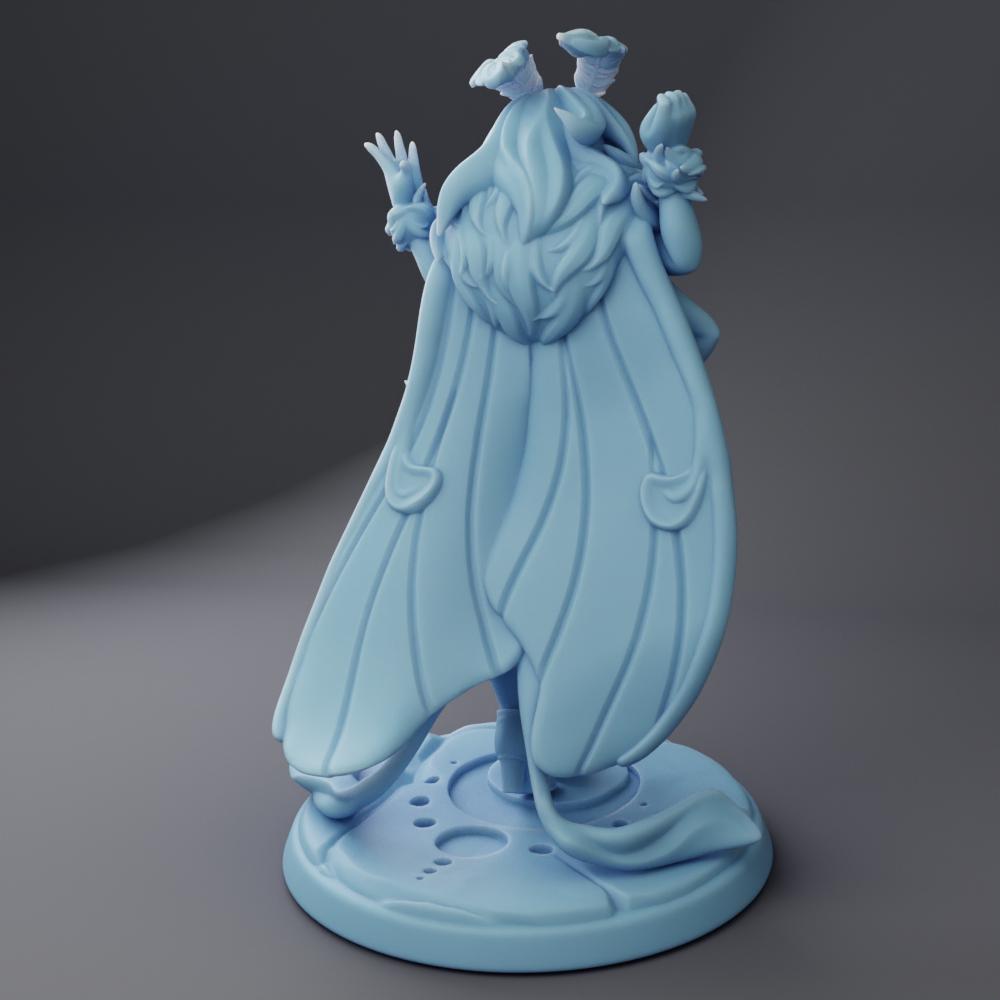 Moth Girl | Elusive Enchantress | Medium | Reforged | Twin Goddess Miniatures | Dungeons and Dragons | TTRPG | Pathfinder | Warlock | Mage
