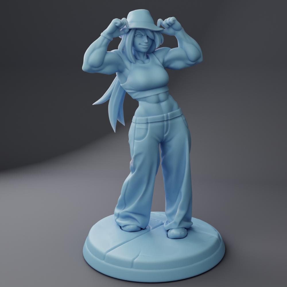 Kit the Breaker | Medium | 3 Variations | Dungeons and Dragons | Human Female | Bard | Fighter | Twin Goddess Miniatures