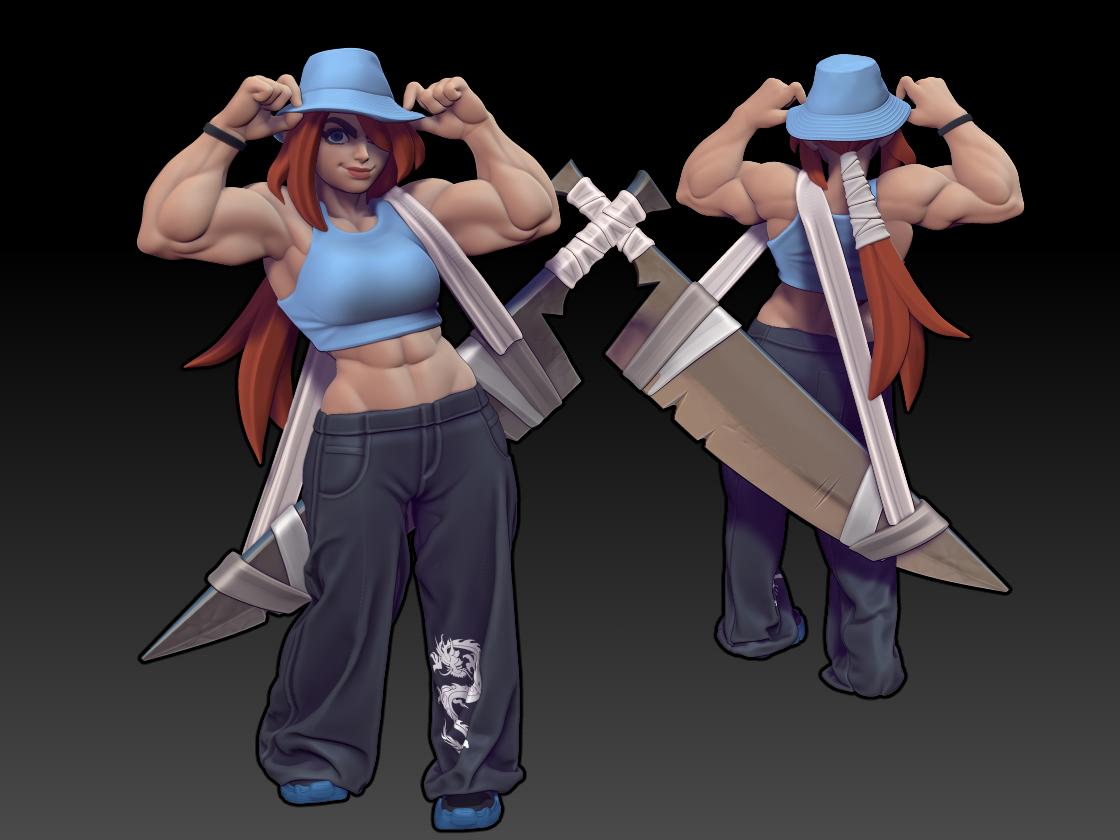 Kit the Breaker | Medium | 3 Variations | Dungeons and Dragons | Human Female | Bard | Fighter | Twin Goddess Miniatures