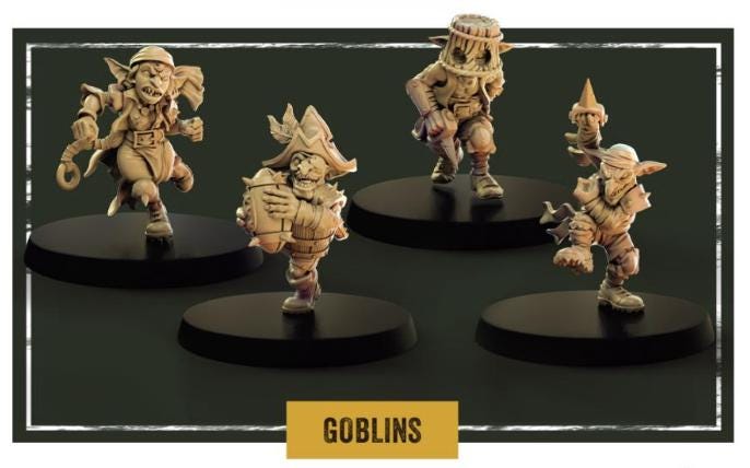 Storm Coast Vandals | Goblin Secret Weapons Team | Goblin Lineman | Troll | Fantasy Football | Big Child Creatives