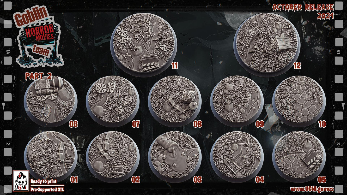 Goblin Horror Bases | 32mm and 40mm | Goblin Horror Movie Team | Fantasy Football | Ugni