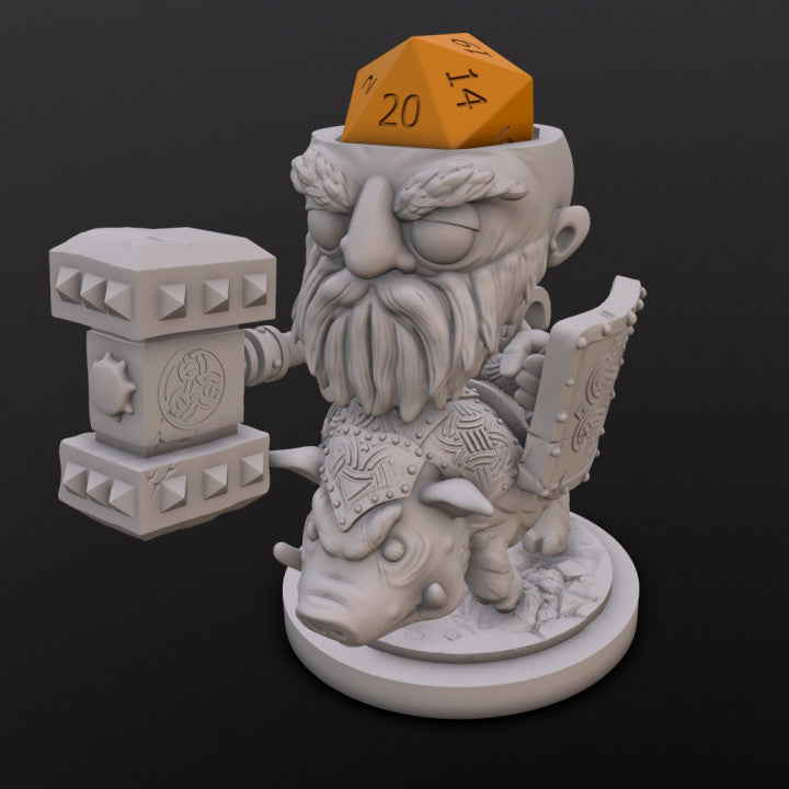 Dwarf Ulrich Hogrider | Dice Holders | Dice Heads