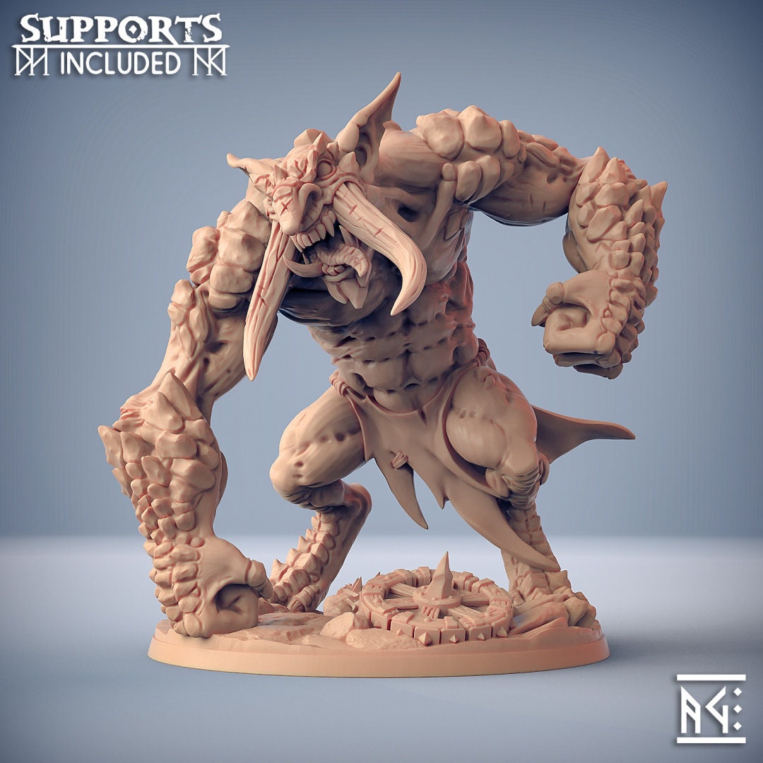 Blackrazor Troll (2 Options) | 75mm Base | 32mm Scale | Medium | Artisan Guild