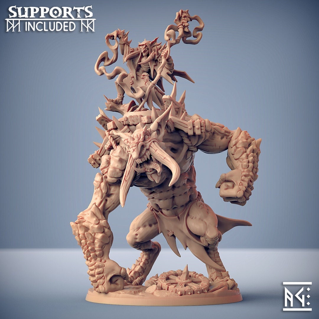 Blackrazor Troll (2 Options) | 75mm Base | 32mm Scale | Medium | Artisan Guild