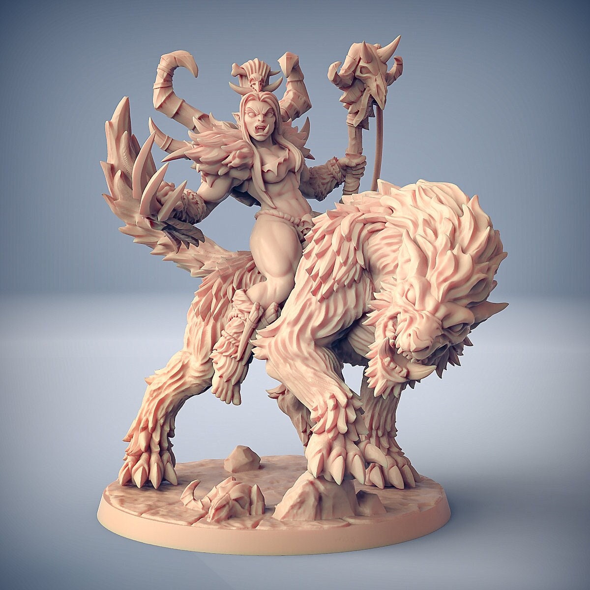 Vesdra on Gorefang (2 options) | 32mm | Artisan Guild | Orc Barbarians