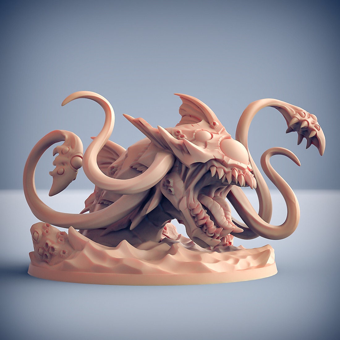 King Osteras on Tide Tyrant (3 options) | Sahaugin | 32mm | 100mm Base | Artisan Guild | Death Tide Jurakin
