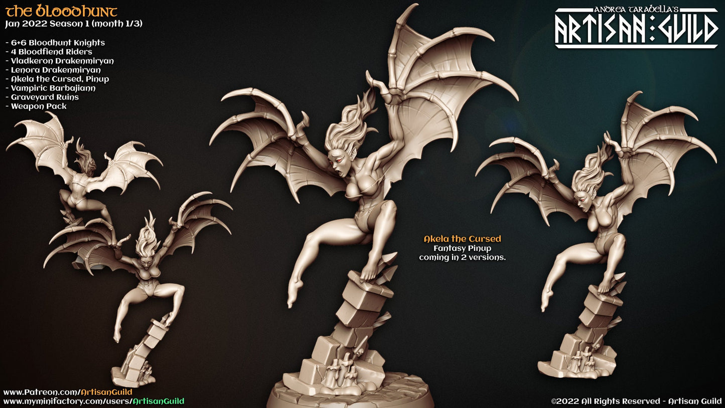 Akela the Cursed | Vampire Pinup | 32mm Scale | Medium | The Bloodhunt | Artisan Guild