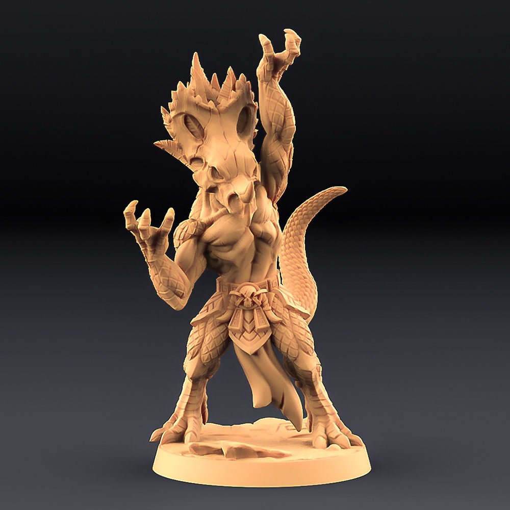 Kaztot Stormcaller | Medium | 32mm | Artisan Guild | Goldmaw Lizards