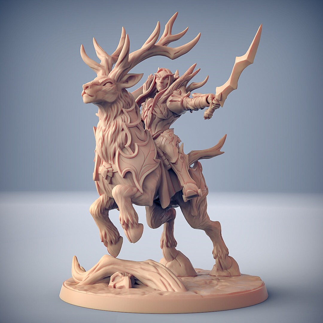 Sylvan Stag Rider | Large | 32mm | Sylvan Knights | Artisan Guild