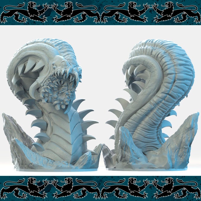 Demonic Worm | Purple Worm | Huge | 60mm Base| Bestiary Vol. 2 | Brayan Nafarrate