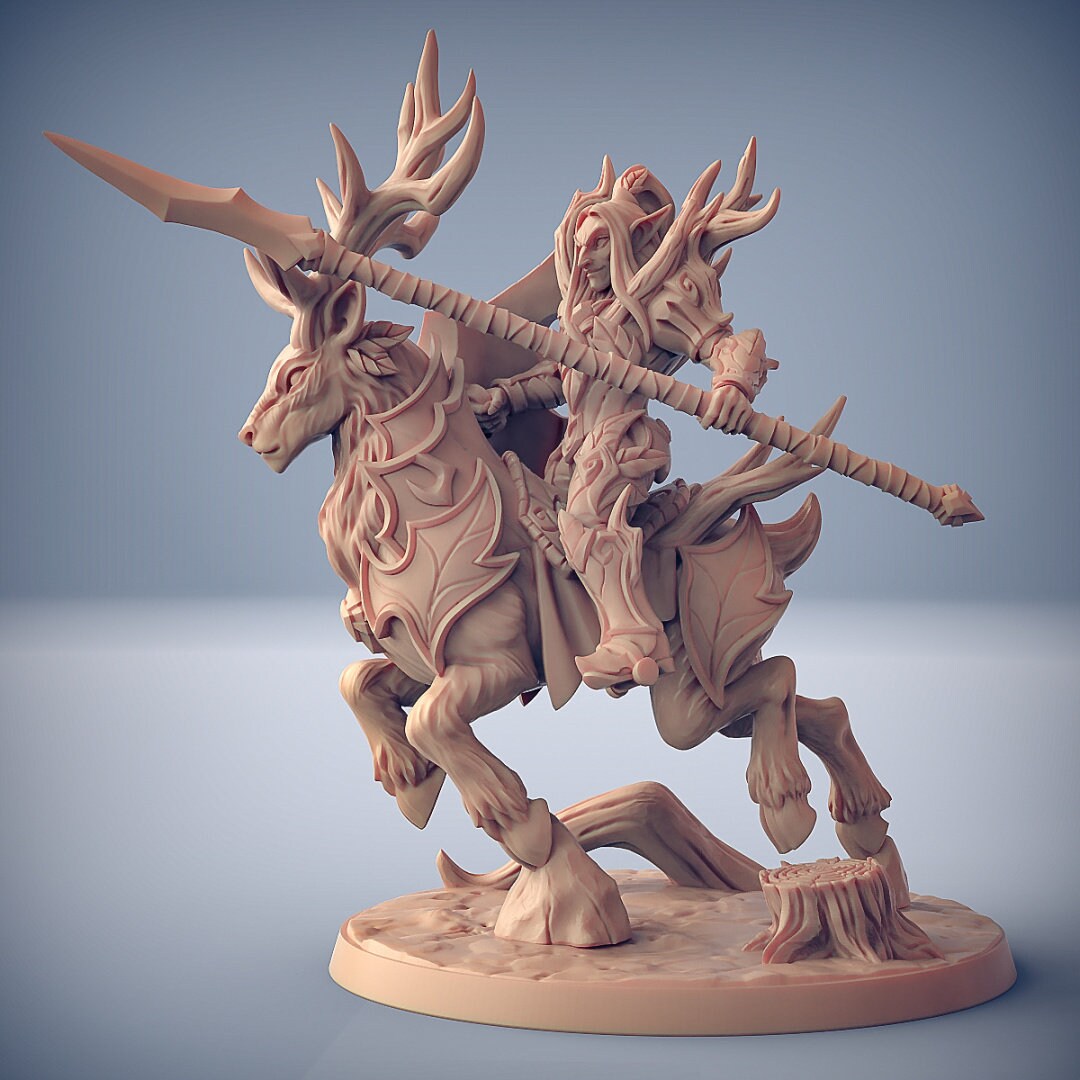 Sylvan Stag Rider | Large | 32mm | Sylvan Knights | Artisan Guild
