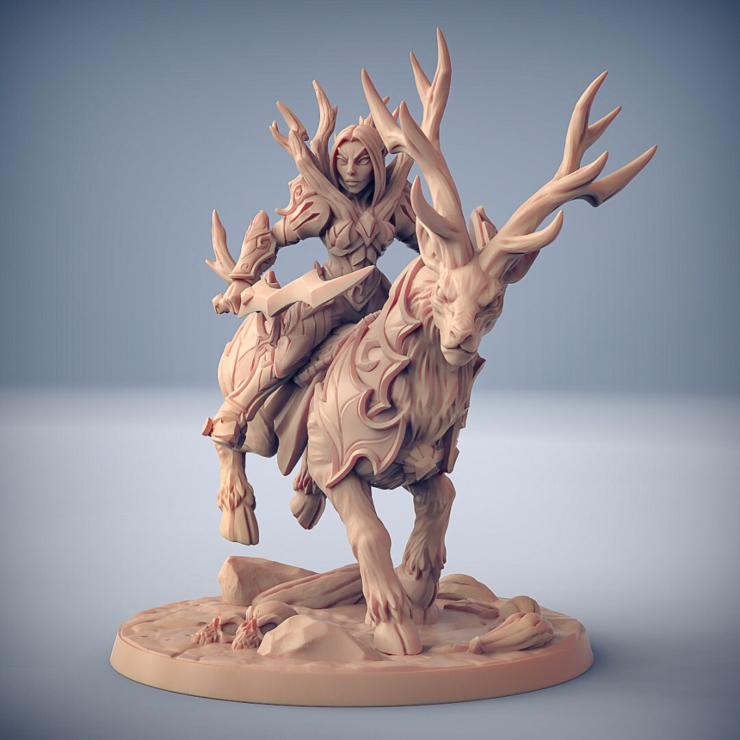 Sylvan Stag Rider | Large | 32mm | Sylvan Knights | Artisan Guild