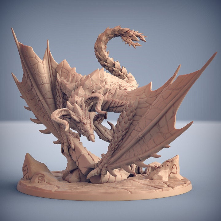 Dragonpeak Wyvern | 32mm Scale | 100mm Base | Dragonpeak Barbarians Artisan Guild
