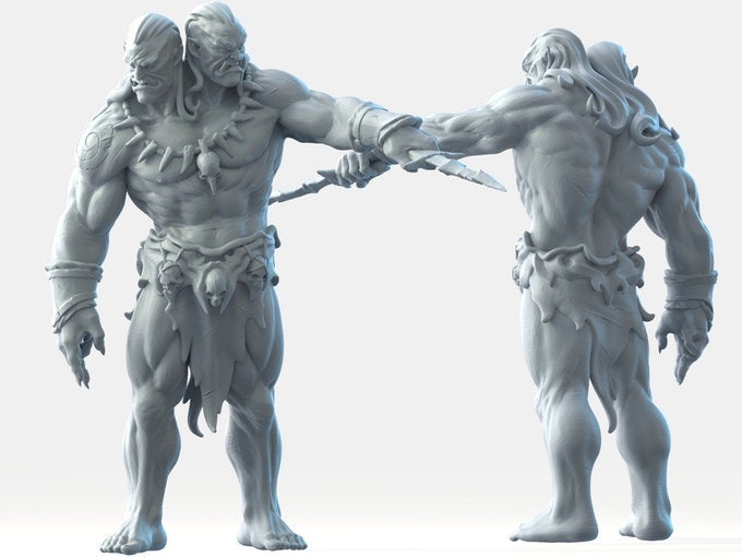Ettin | Large | 90mm Tall | Bestiary Vol. 2 | Brayan Nafarrate