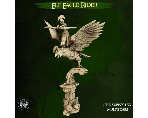 Elf Eagle Riders | Dwarves Vs. Elves | 32mm | Dungeons and Dragons | The Master Forge