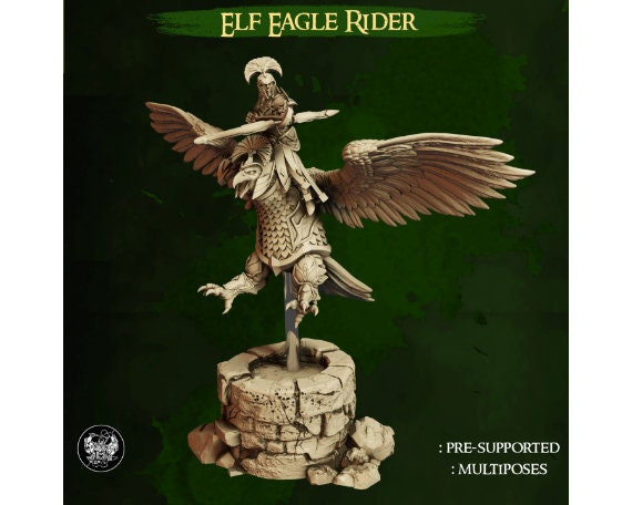 Elf Eagle Riders | Dwarves Vs. Elves | 32mm | Dungeons and Dragons | The Master Forge
