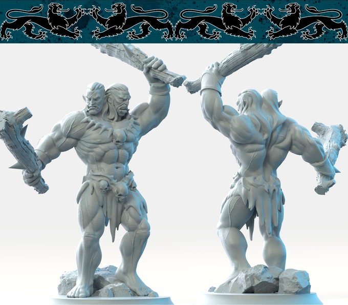 Ettin | Large | 90mm Tall | Bestiary Vol. 2 | Brayan Nafarrate