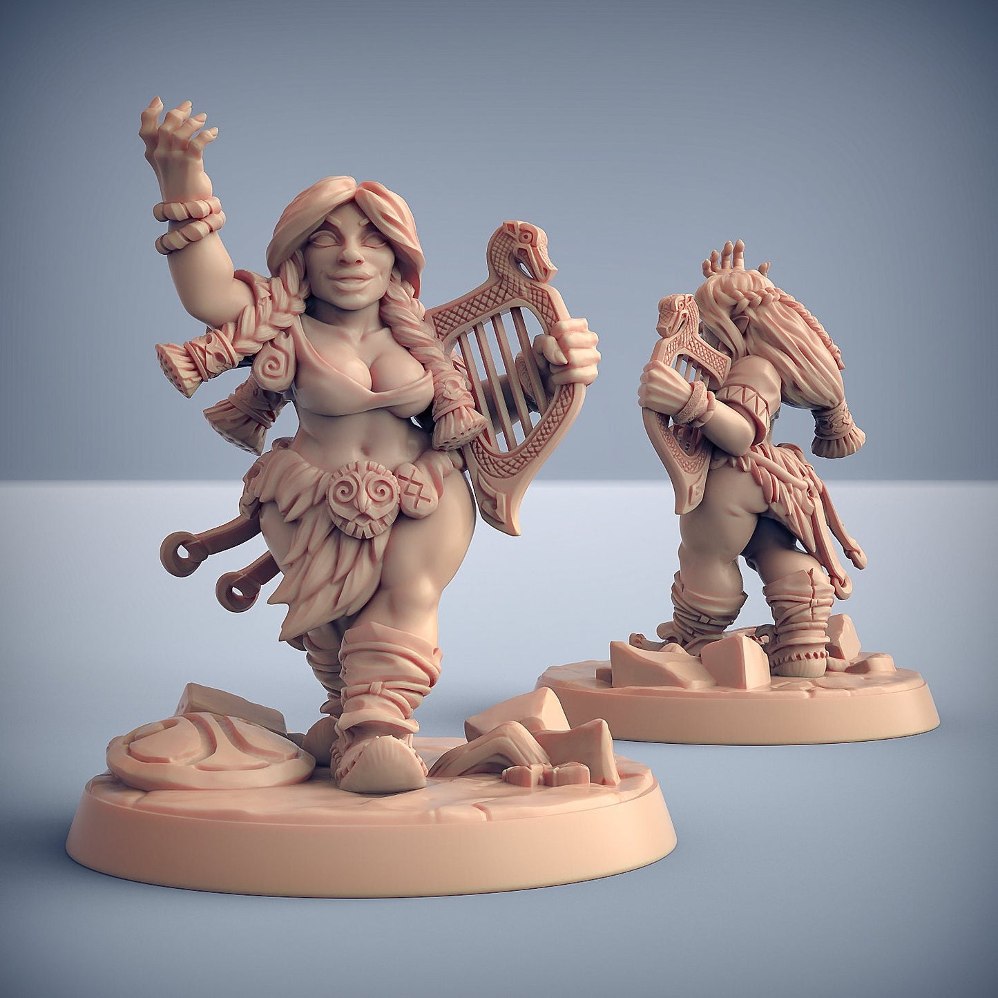 Gudrun the Skald | Medium | 32mm Scale | Dwarven Mountaineers | Artisan Guild