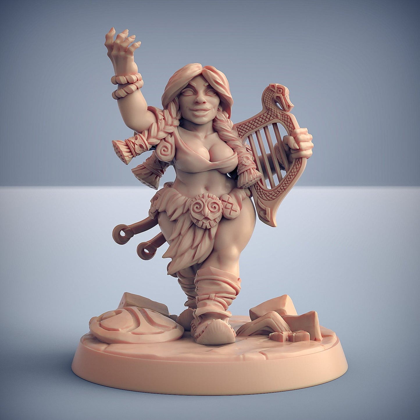 Gudrun the Skald | Medium | 32mm Scale | Dwarven Mountaineers | Artisan Guild
