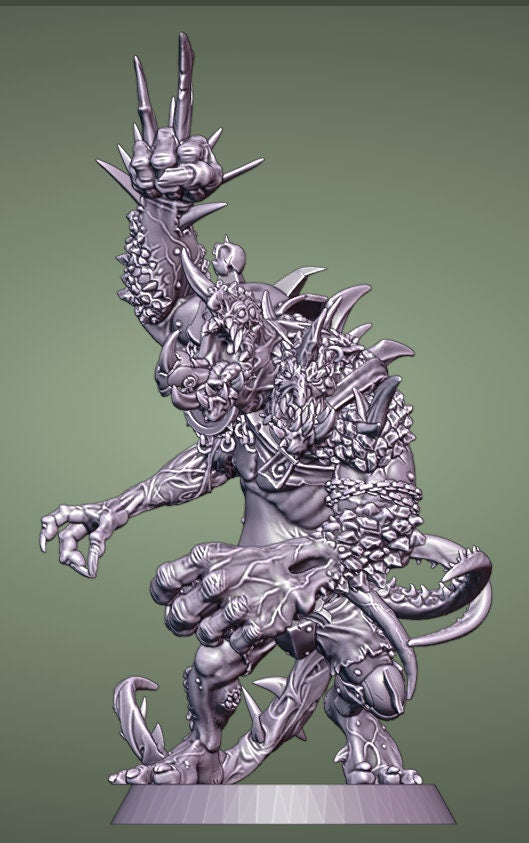 Mutated Troll | Big Guy | Various Mutations available | Star Player | Fantasy Football | BruteFun Minatures