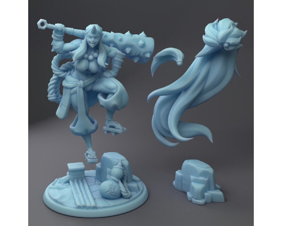 Kiji the Oni Barbarian | Regular and NSFW | Medium | DND | Twin Goddess Miniatures