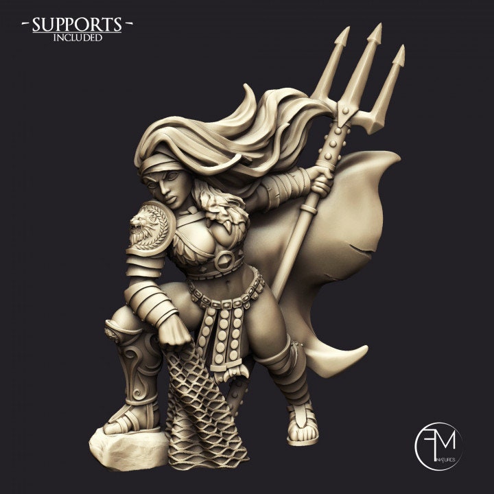 Zenovia | Gladiatrix Heroine | 32mm Scale | Medium | Amazons! | Francesca Musumeci