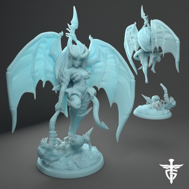Death Scythe Succubus | Medium | DND | Twin Goddess Miniatures