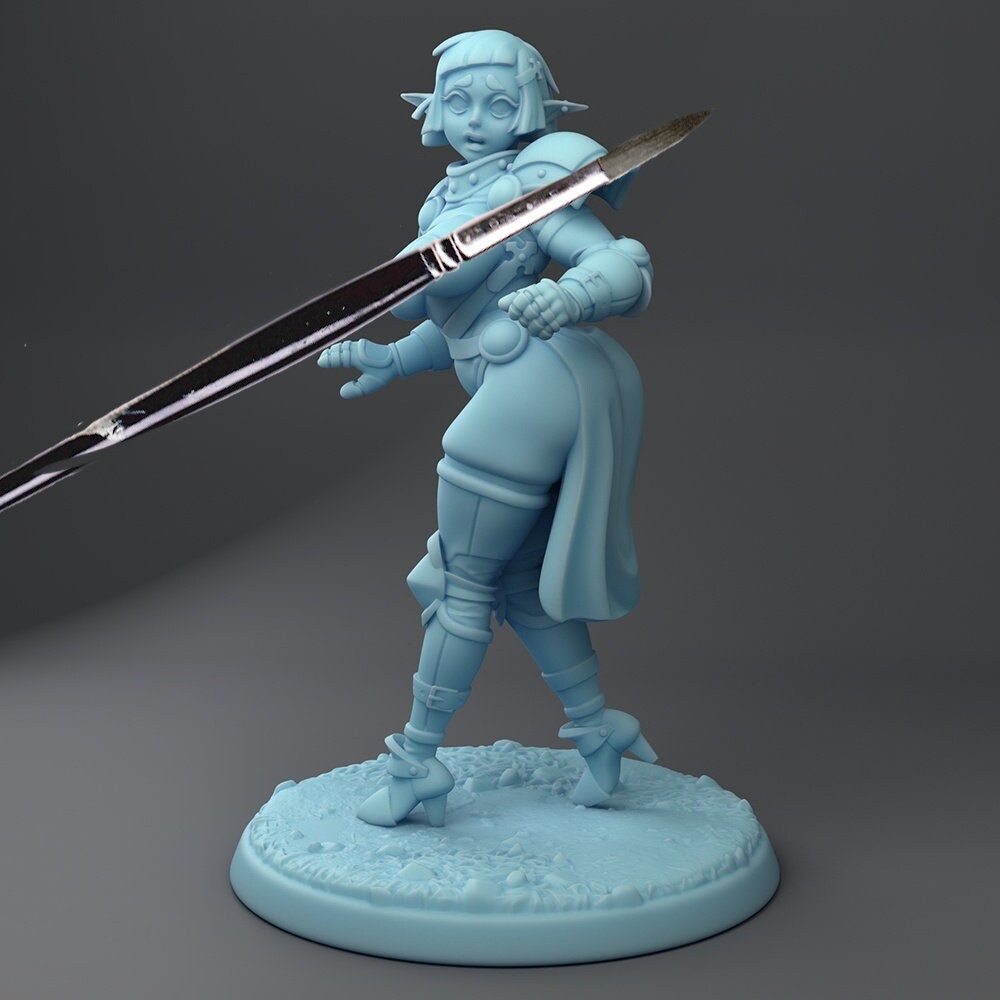 Pointless Armour Elf | DND | Twin Goddess Miniatures