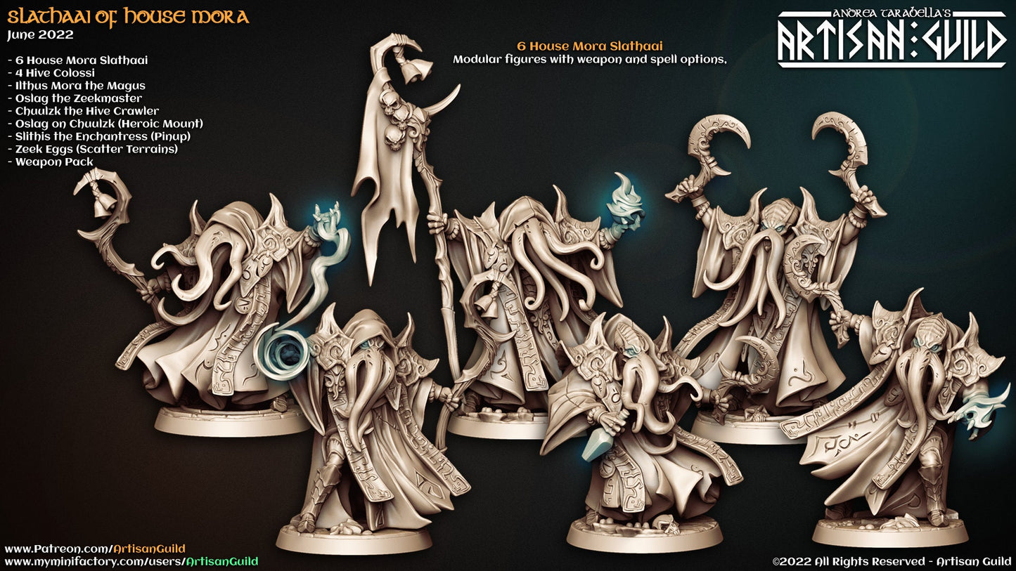 Slathaai | Mindflayers | Medium | Slathaai of House Mora | Artisan Guild