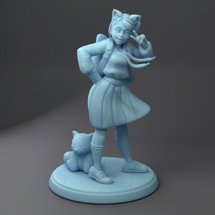 Red Panda Fangirl | Medium | DND | Twin Goddess Miniatures