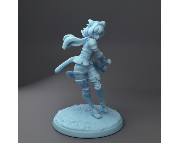 Bunny/Dog/Cat Girl | Medium | DND | Twin Goddess Miniatures