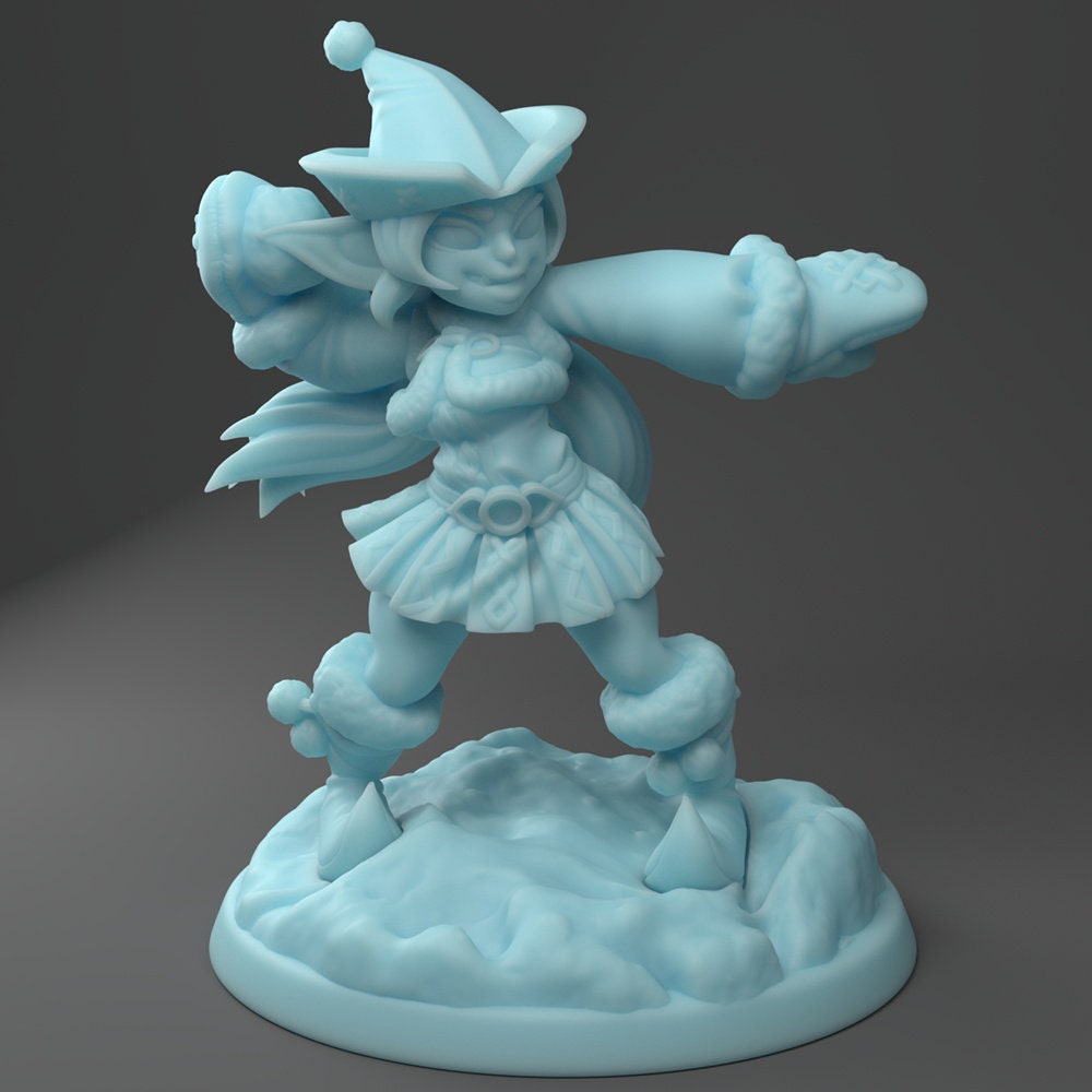 Risbeth | Goblin Snowball Thrower | Medium | DND | Twin Goddess Miniatures