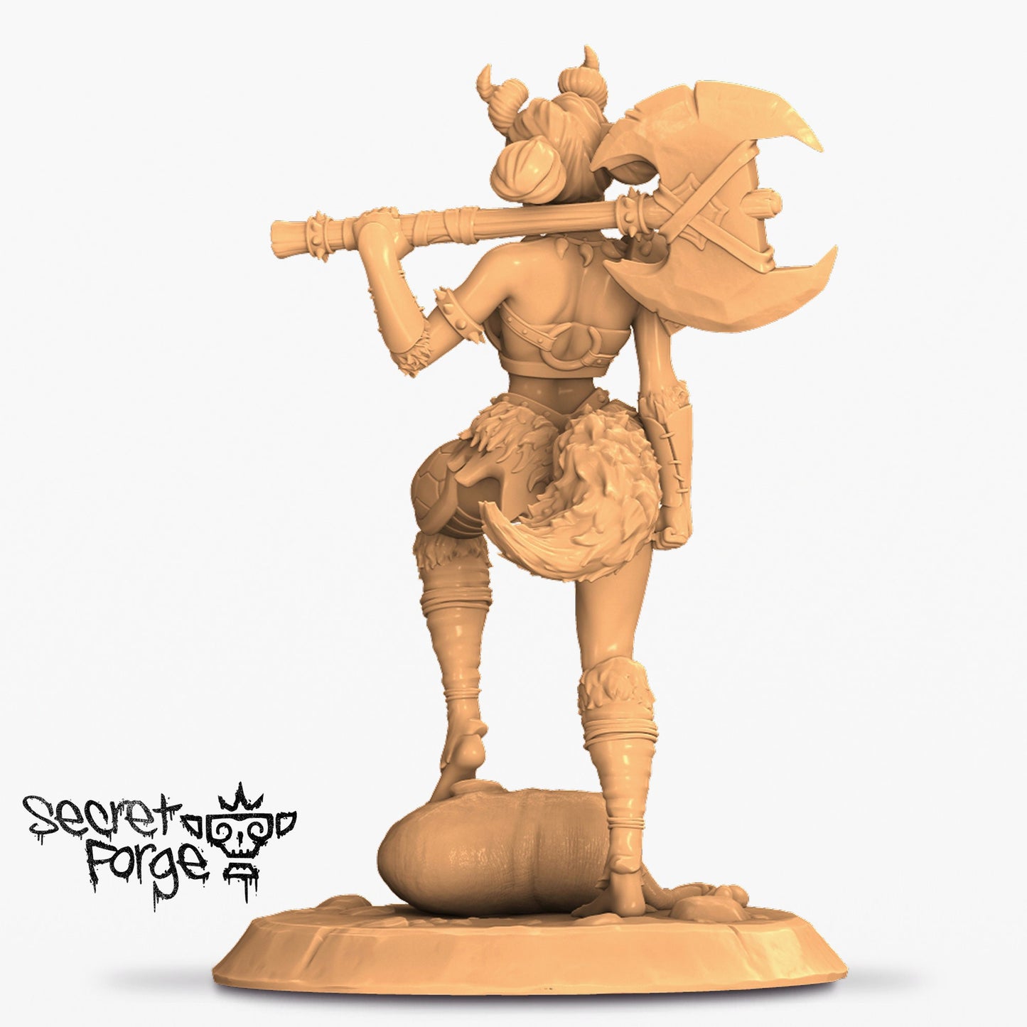 Bad Axxe Moxie | 32mm or 75mm Scale | DND | Twin Goddess Miniatures