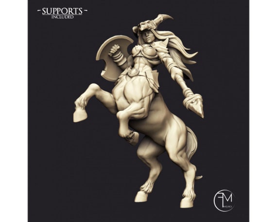Sagittarius & Khararis | Centaur Heroeines | 32mm Scale | Large | Amazons! | Francesca Musumeci