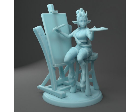 Satyr Artist | Bard | Medium | DND | Twin Goddess Miniatures