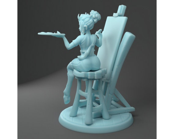 Satyr Artist | Bard | Medium | DND | Twin Goddess Miniatures