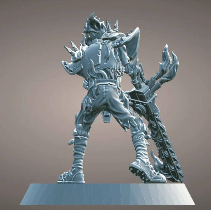 Undead Chainsaw Star Player | Fantasy Football | BruteFun Minatures