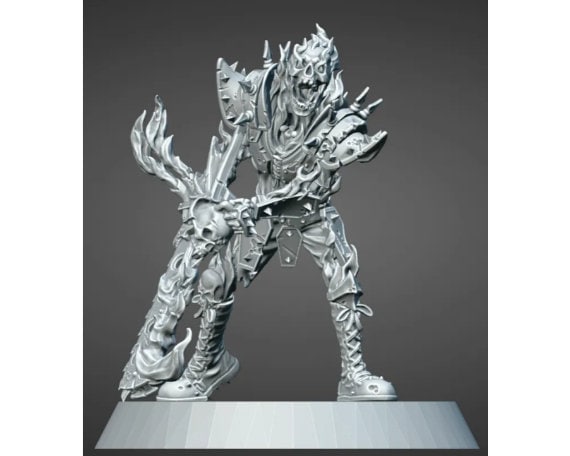 Undead Chainsaw Star Player | Fantasy Football | BruteFun Minatures