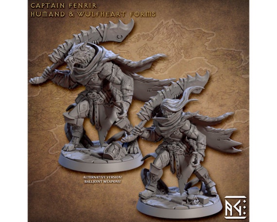 Captain Fenrir | Medium | 32mm Scale | Requiem Demon Hunters | Artisan Guild