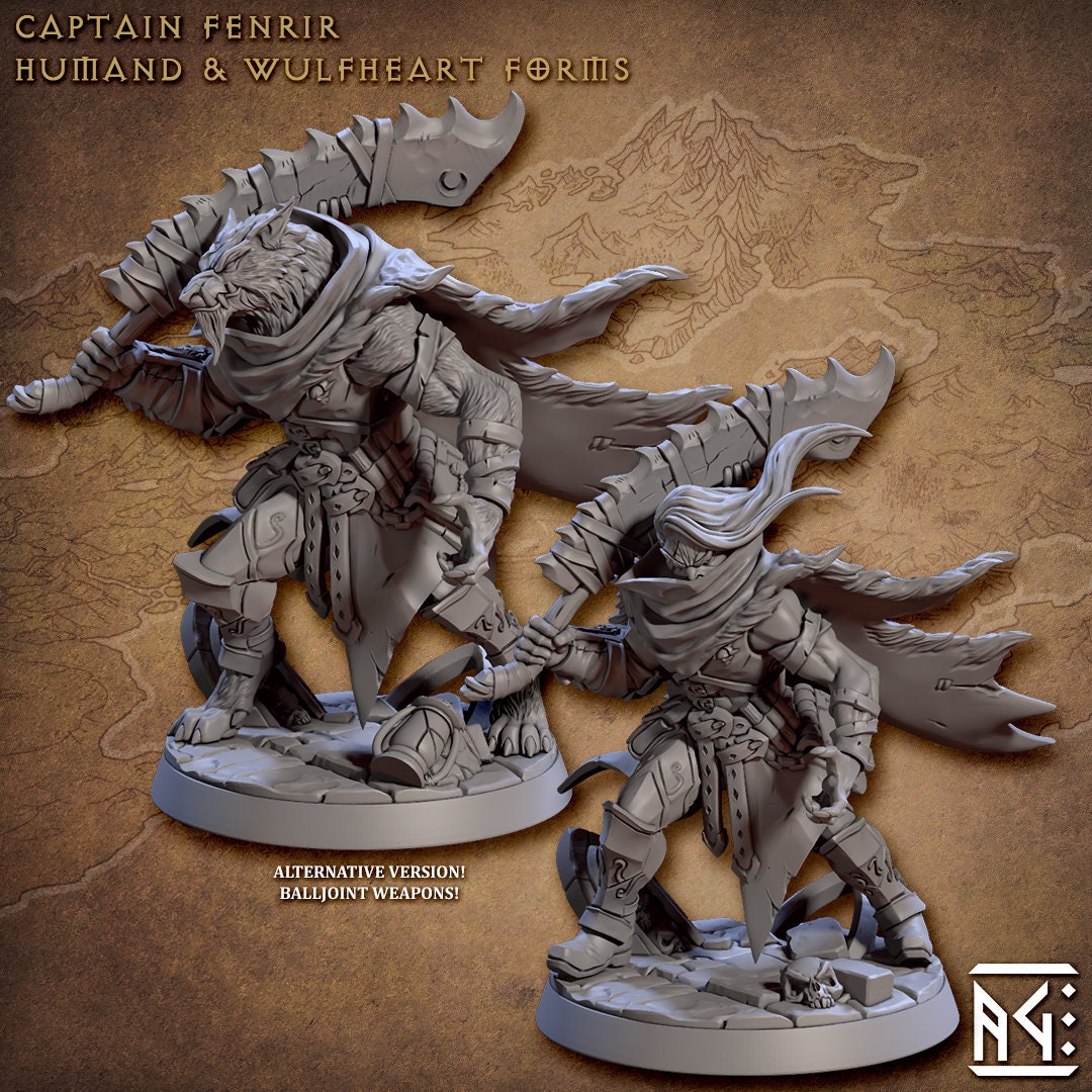 Captain Fenrir | Medium | 32mm Scale | Requiem Demon Hunters | Artisan Guild
