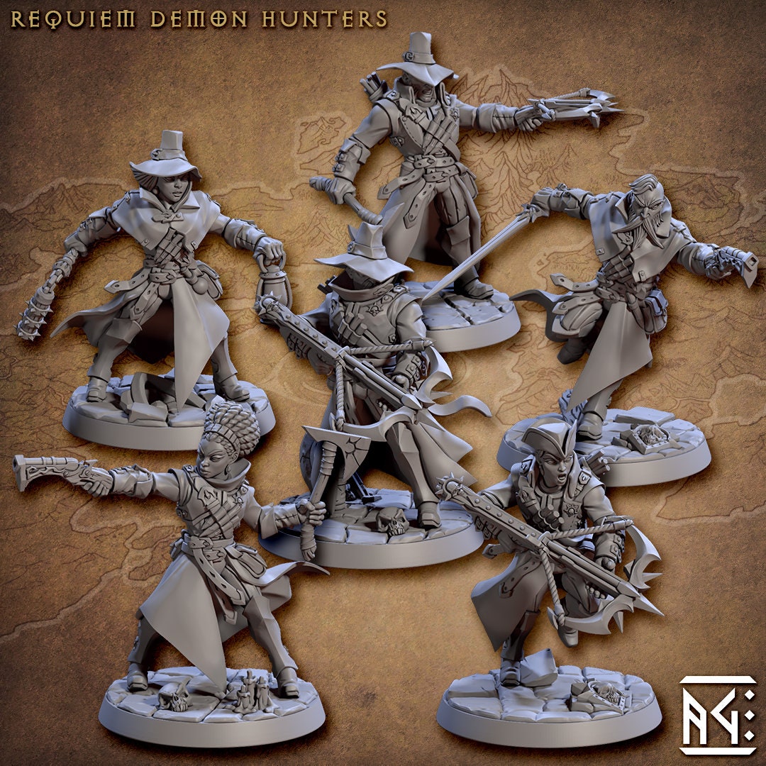 Demon Hunters | Medium | 32mm Scale | Requiem Demon Hunters | Artisan Guild