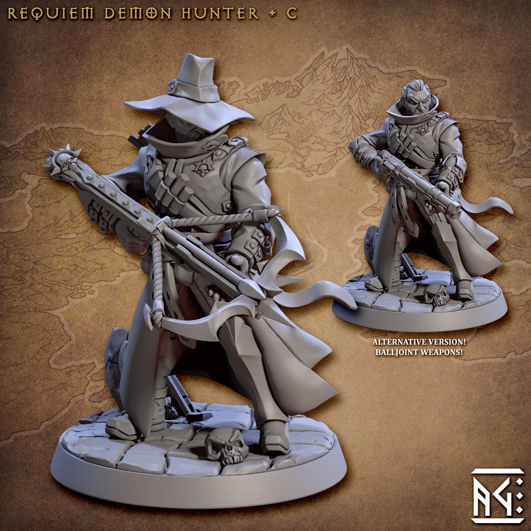 Demon Hunters | Medium | 32mm Scale | Requiem Demon Hunters | Artisan Guild