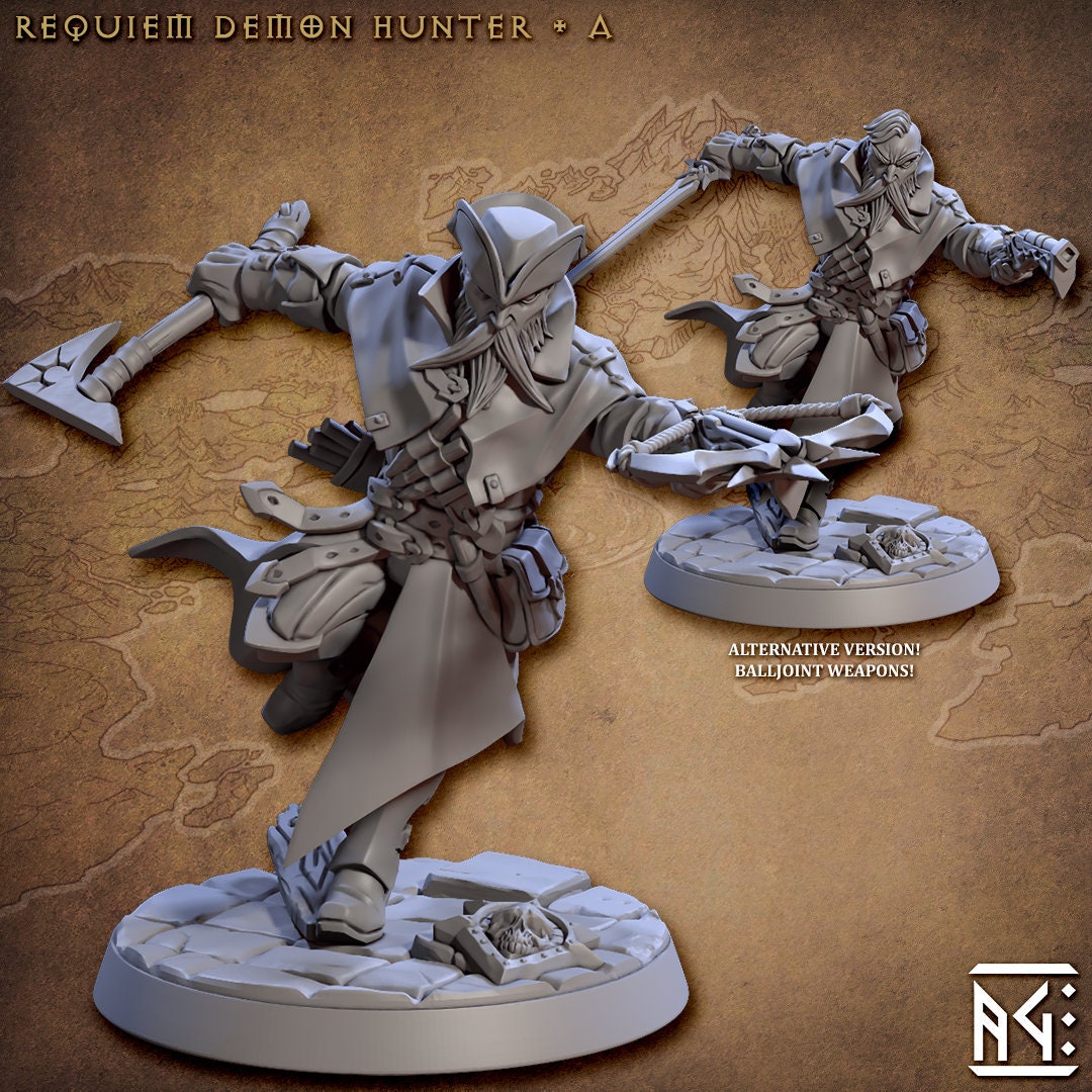 Demon Hunters | Medium | 32mm Scale | Requiem Demon Hunters | Artisan Guild