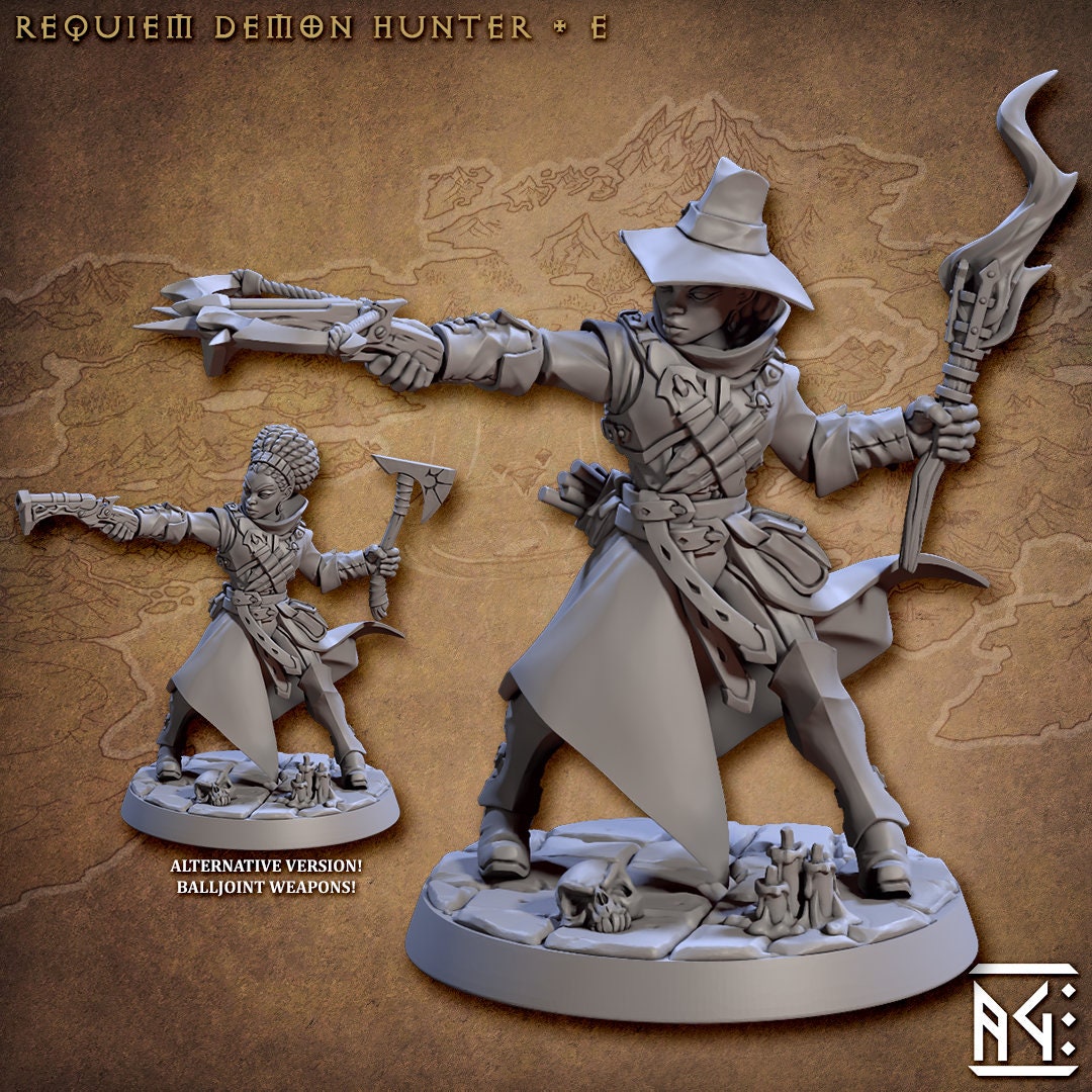 Demon Hunters | Medium | 32mm Scale | Requiem Demon Hunters | Artisan Guild