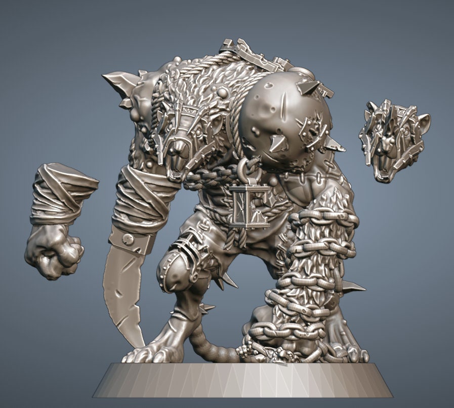Sewer Rat | Big Guy | Star Player |40mm base | Fantasy Football | BruteFun Minatures