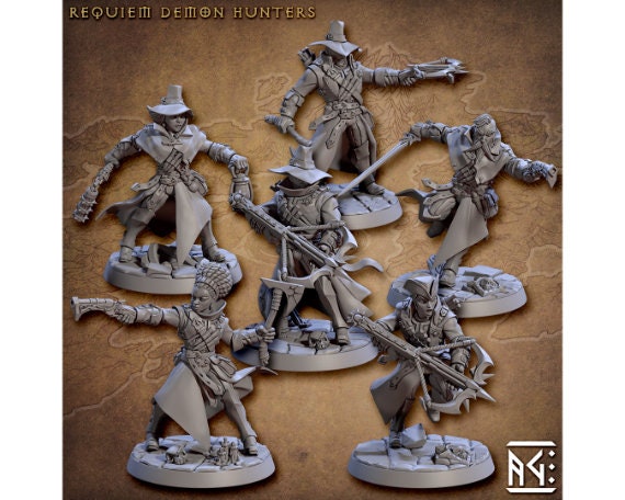 Demon Hunters | Medium | 32mm Scale | Requiem Demon Hunters | Artisan Guild