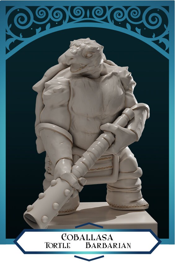 Tortle Barbarian | Coballasa | Medium | DND is a Woman | The Printing Goes Ever On