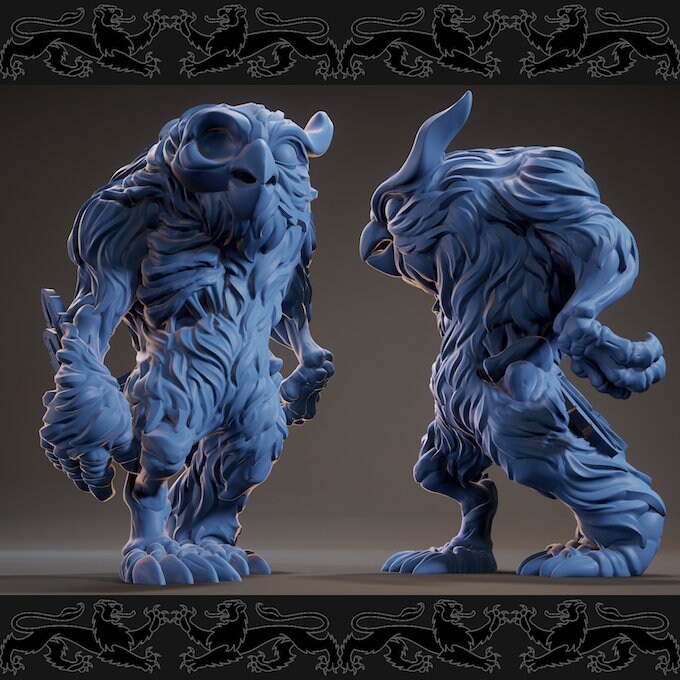 Undead Owlbear | Large | 32mm Scale | Brayan Nafarrate | Bestiary Vol. 3