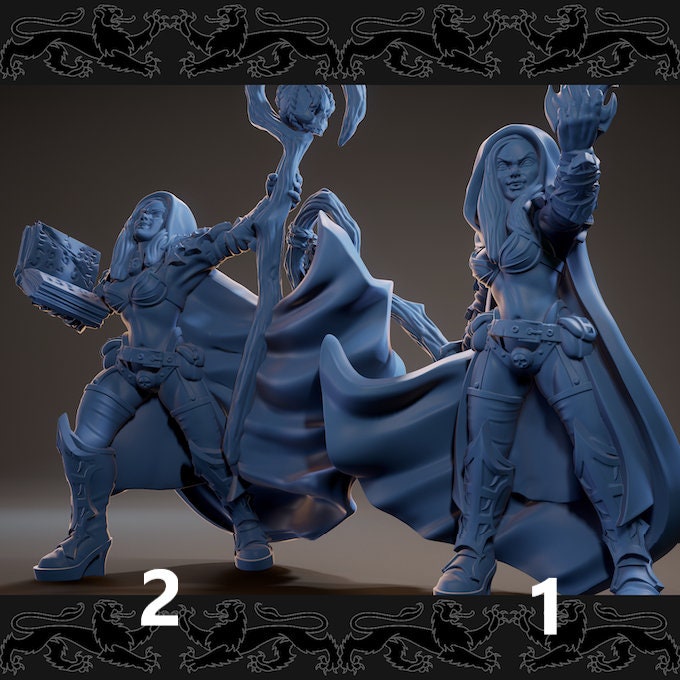 Female Necromancer | Medium | 32mm Scale | Brayan Nafarrate | Bestiary Vol. 3
